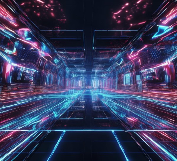 4k高清赛博朋克科技动态边框，构建未来感的沉浸式视觉新范式